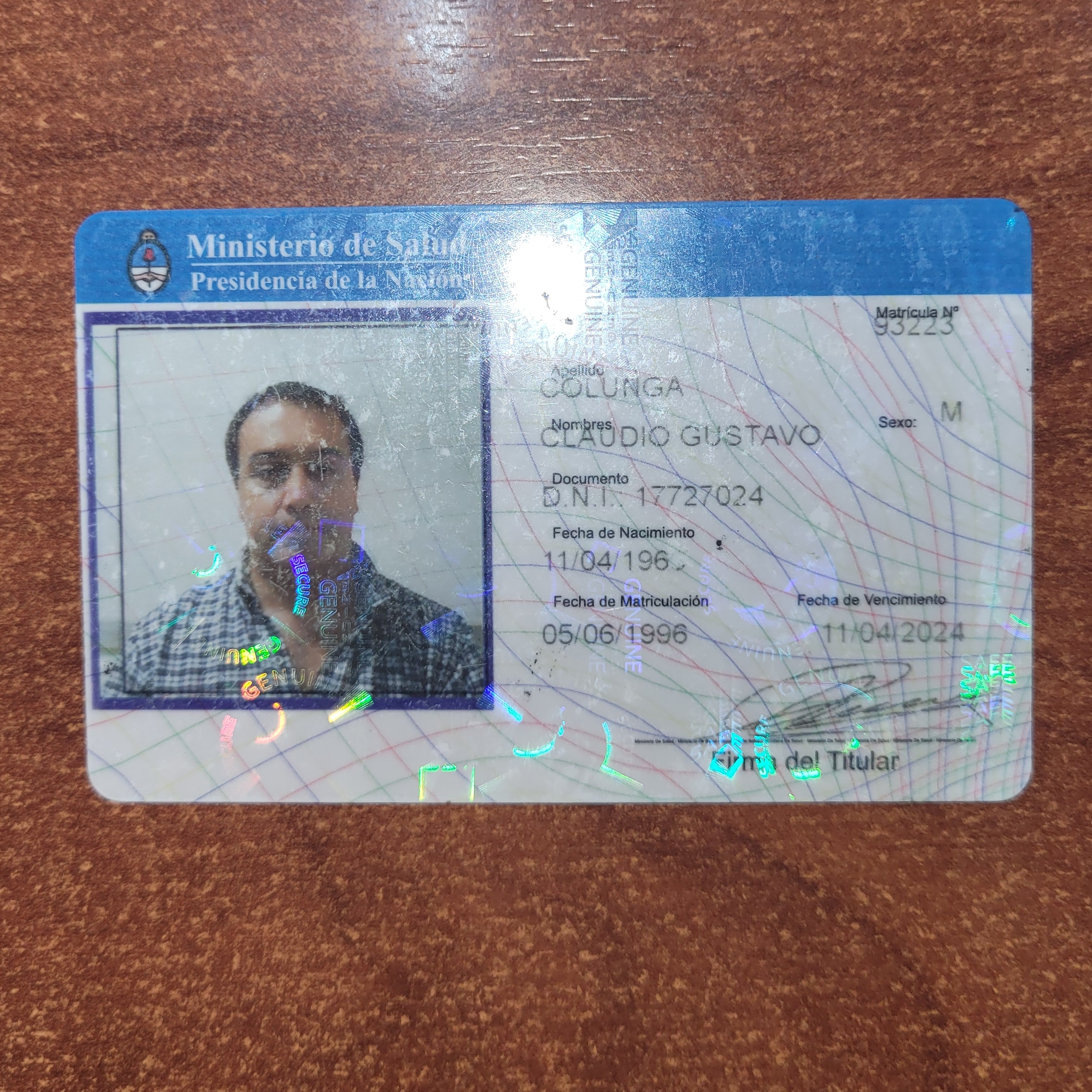 Dr Claudio Gustavo Colunga